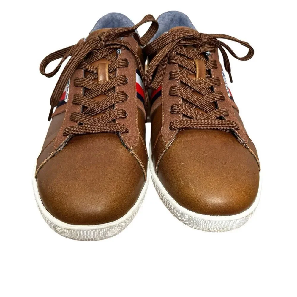Tommy Hilfiger Lendal Sneakers Men's Athletic Brown Leather USA Size 9.5 - Picture 6 of 10